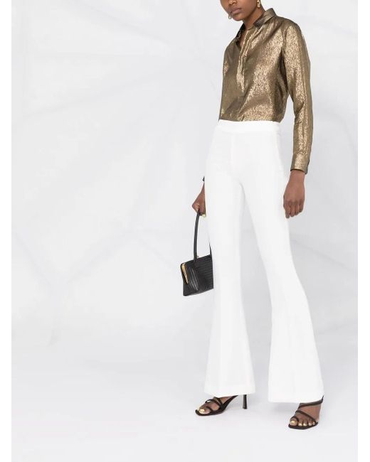 Pantalon Évasé À Taille Haute Blanca Vita en coloris White