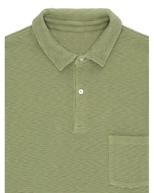 Fortela Green Missourim Waffle Pocketed Polo Shirt for men