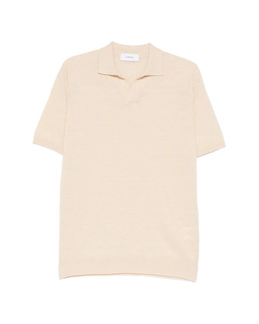 Lardini White T-Shirt À Col V for men