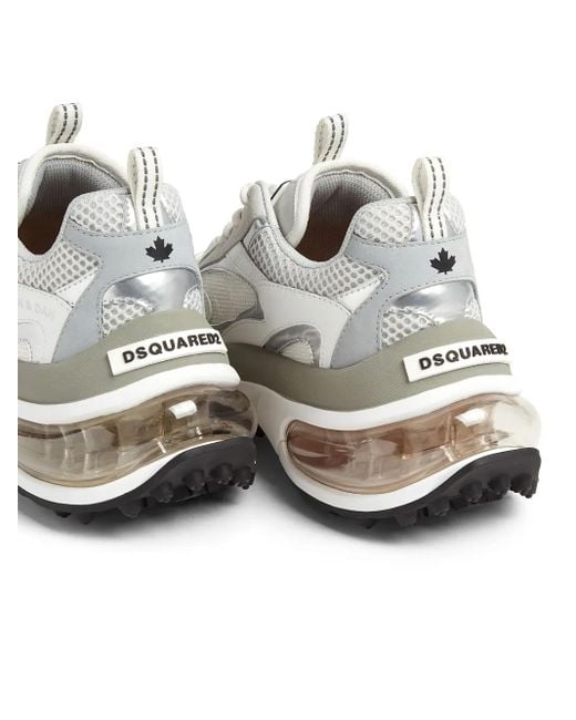 DSquared² White Chic Low-Top Sneakers For