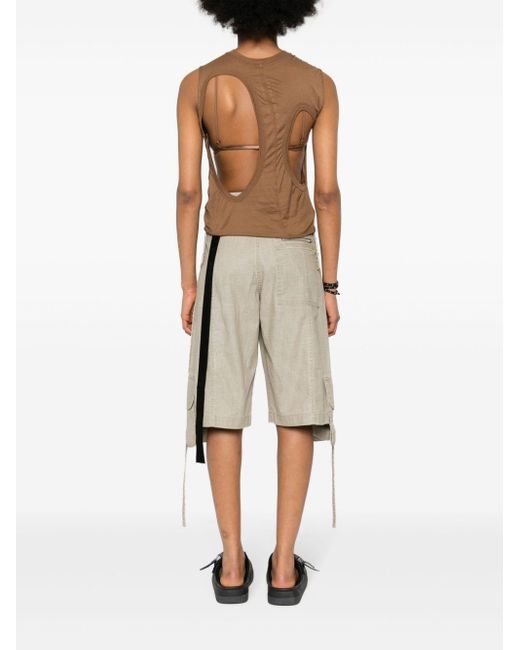 Rick Owens Brown Top mit Cut-Out
