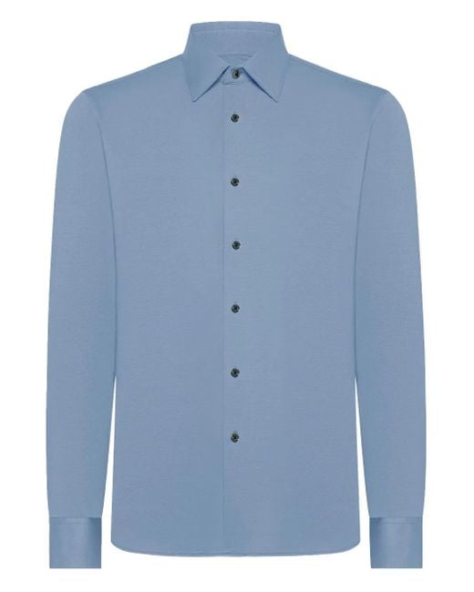 Rrd Blue Long-Sleeve Button-Down Shirt for men
