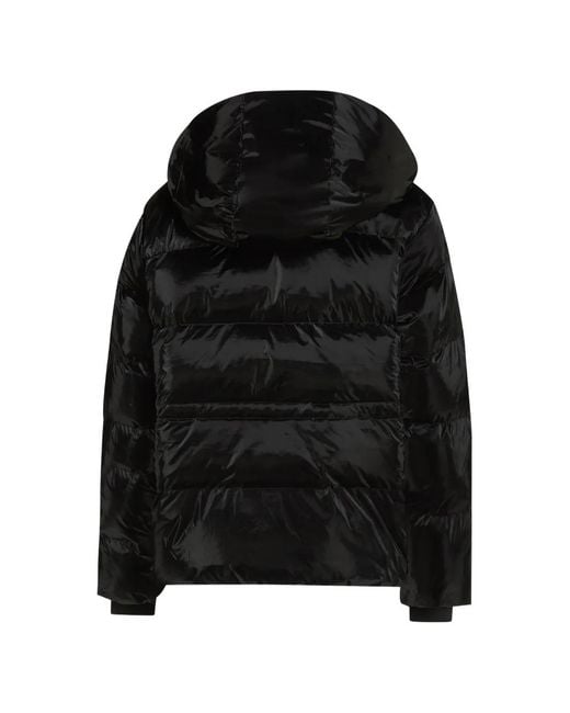Karl Lagerfeld Black Hooded Puffer Jacket