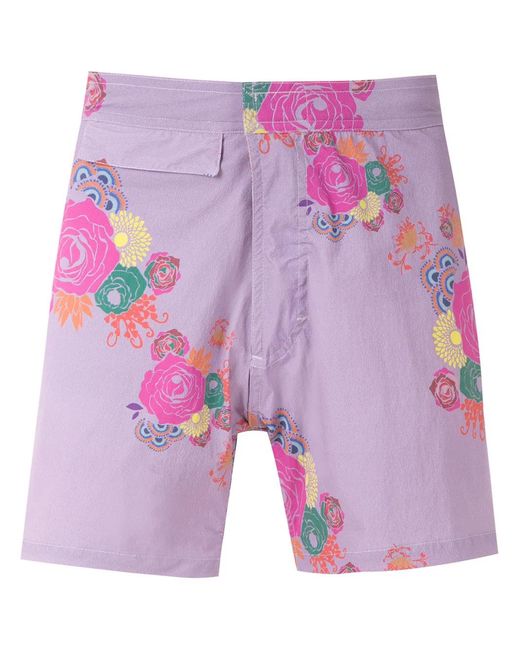 Amir Slama Purple Printed Shorts for men