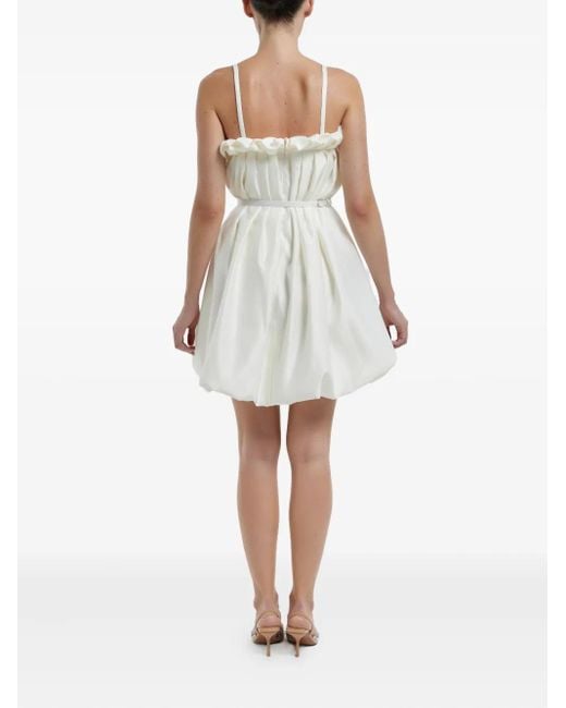 POST MERIDIEM White Draped Thin-Strap Mini Dress