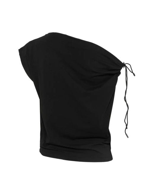 Alpha Studio Black Asymmetric Top