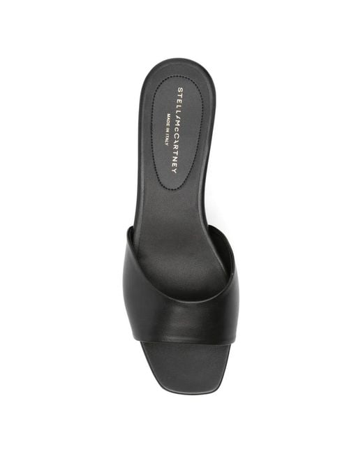 Stella McCartney Black Square-Toe Sandals