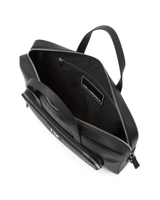 Portadocumenti K/Monogram di Karl Lagerfeld in Black da Uomo