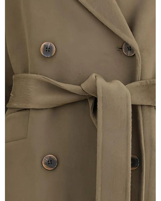 The Dynamis Studio Natural Belted Double-Breasted Coat