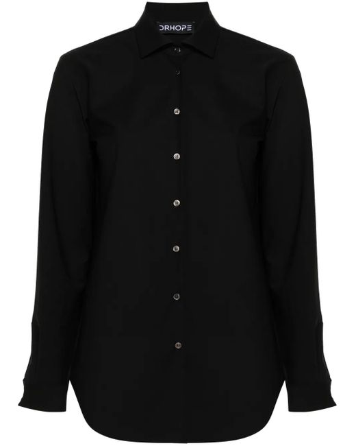 DR. HOPE Black Plain Shirt
