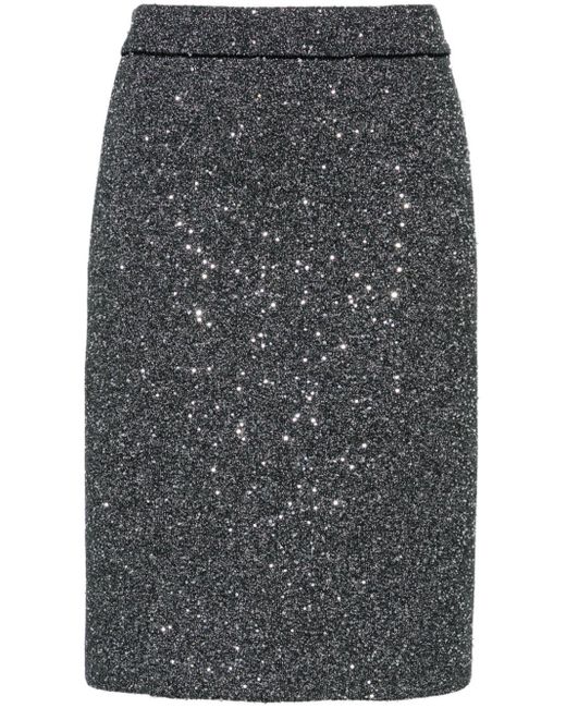Gucci Gray Sequin A-line Knit Skirt - Women's - Polyester/polyamide/metallic Fibre/elastaneviscose
