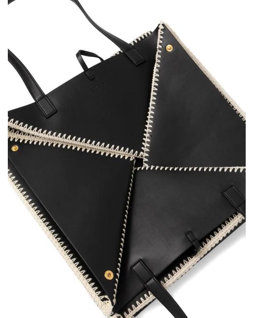 Nanushka Black The Origami Tote Bag