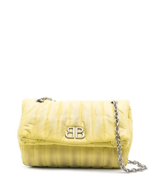 Balenciaga Yellow Small Monaco Shoulder Bag
