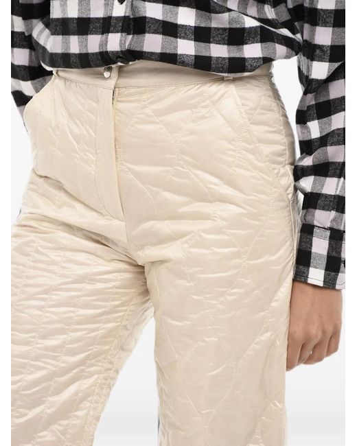 Woolrich Natural Pantalon Ample À Design Matelassé