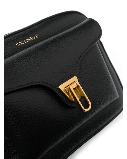 Coccinelle Black Beat Soft Leather Crossbody Bag