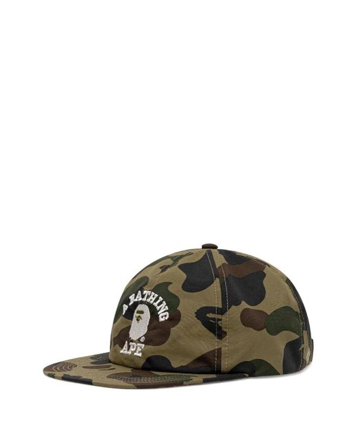 Cappello Da Baseball Con Logo E Stampa Camouflage di A Bathing Ape in Green