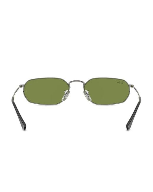 Ray-Ban Green Geometric-Frame Sunglasses