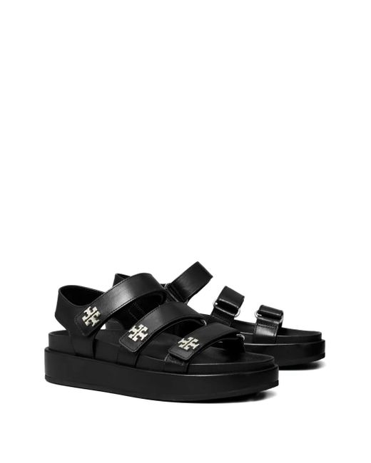 Tory Burch Black Triple Strap Platform Sandals