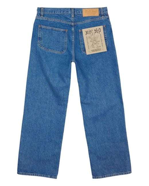 Brain Dead Blue Type 00 Logo-Patch Jeans for men