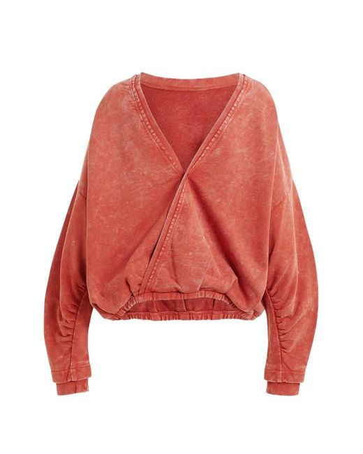 Essentiel Antwerp Gathered Open-Back Sweatshirt