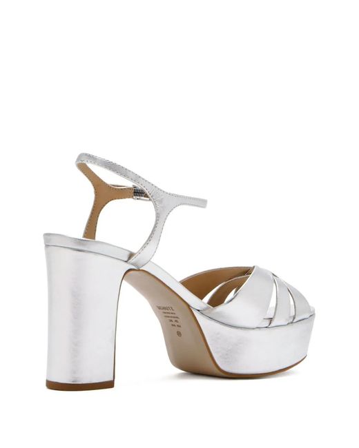 SCHUTZ SHOES White 105Mm Cross-Over Platform Sandals