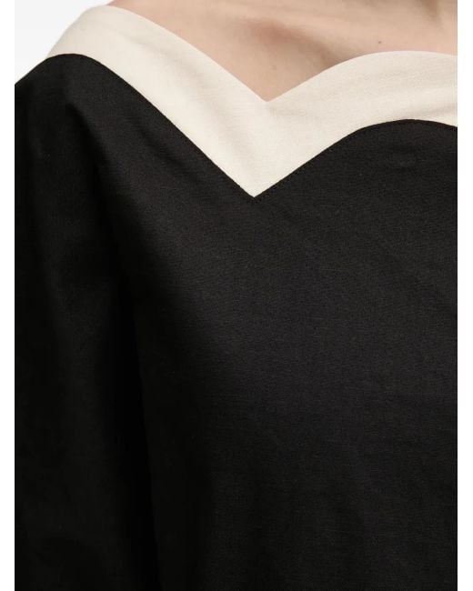 Never Fully Dressed Scalloped Trim Top Black