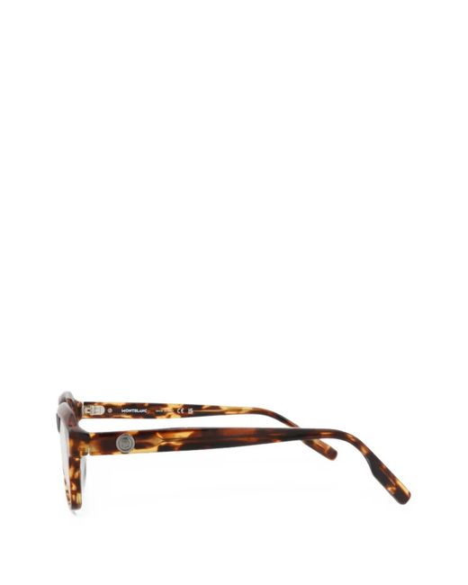 Montblanc White Tortoiseshell-Effect Glasses for men
