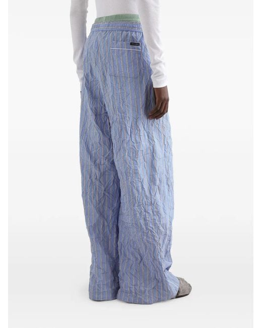 Dolce & Gabbana Blue Viscose Vanity Trousers for men
