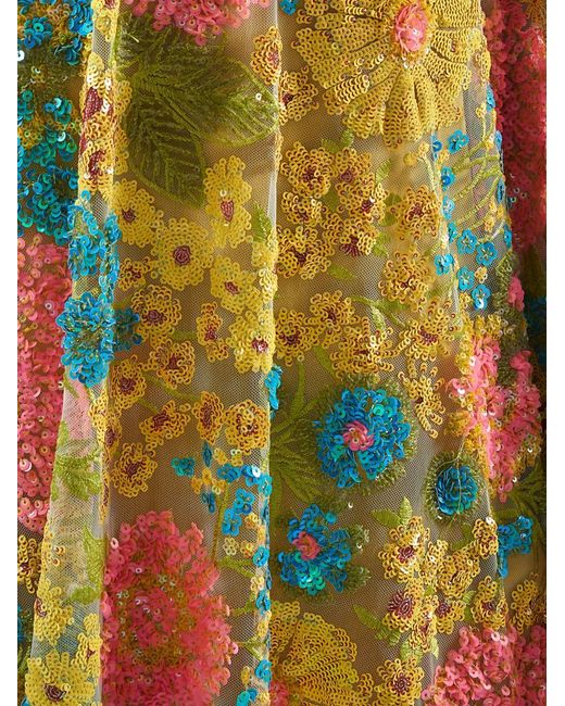 Taller Marmo Metallic Robe-Caftan Grand Graham À Fleurs