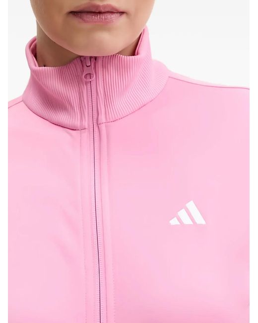 Adidas Pink Zip Logo Tracksuit