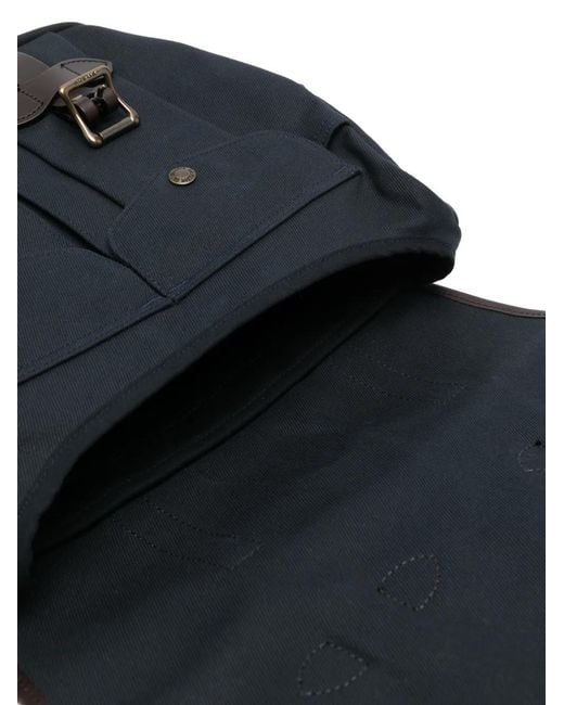 Filson Black Medium Field Buckle-Strap Messenger Bag for men