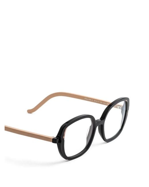 Face A Face Black Square-Frame Glasses