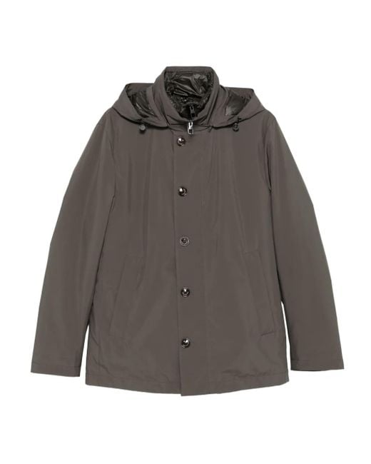 Montecore Gray Hooded Layered Jacket for men