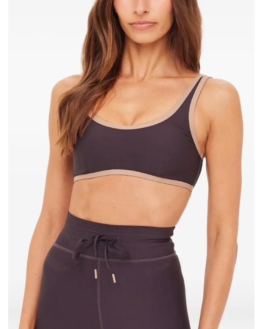 The Upside Purple Kefi Brielle Scoop-Neck Sports Bra