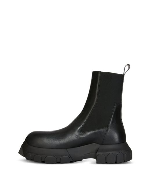 Rick Owens Black Elastic-Panelled Boots for men