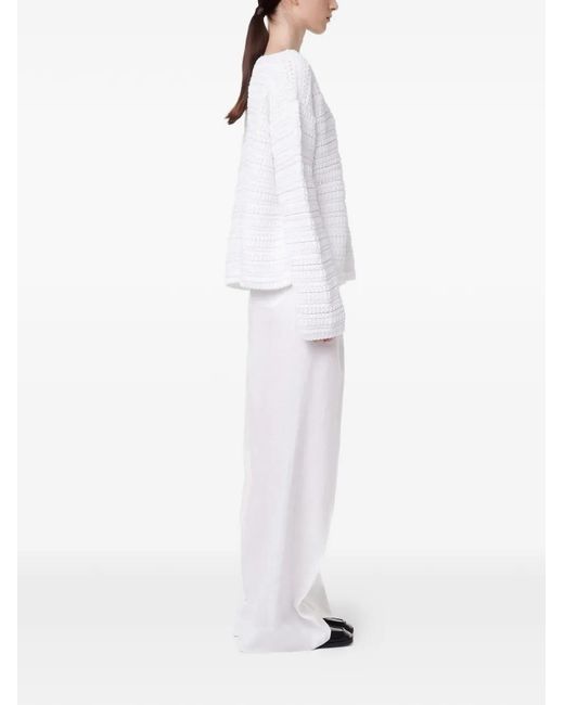 Pull Oversize Texturé Another Tomorrow en coloris White