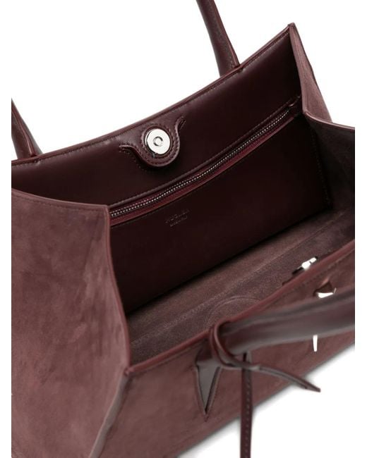 Mugler Purple Appliqué Shoulder Bag