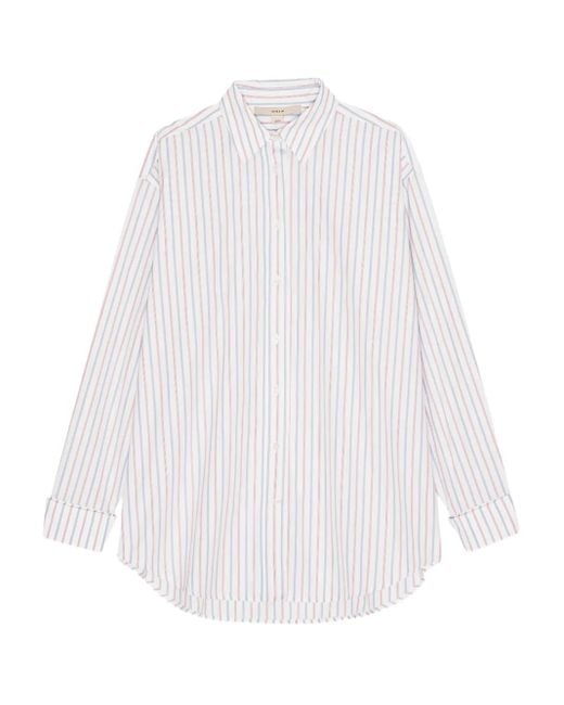 Remain White Stripe Button-Down Shirt