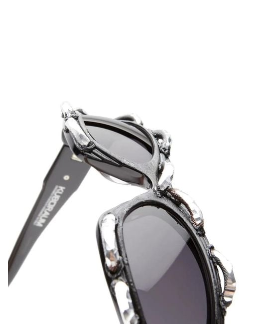 Kuboraum Gray Crystal-Embellished Sunglasses for men