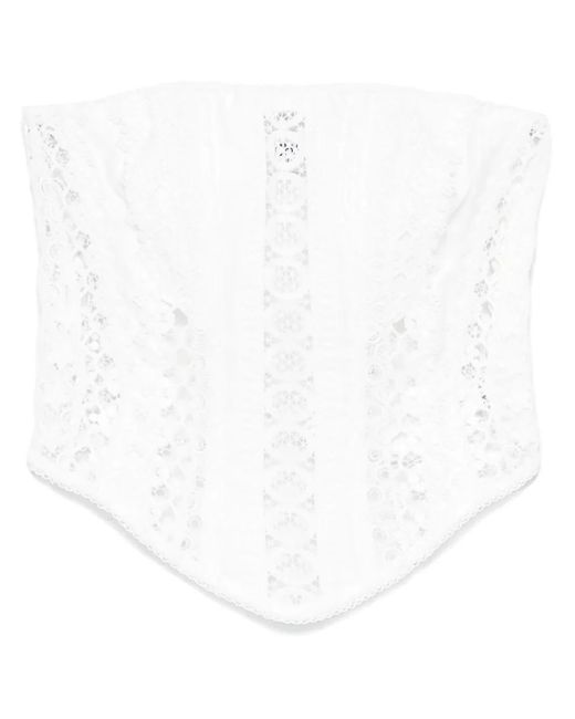 Charo Ruiz Lathie Bustier Top in het White