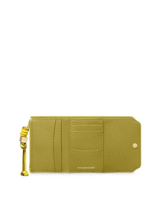 Maison De Sabre Yellow Leather Trifold Wallet