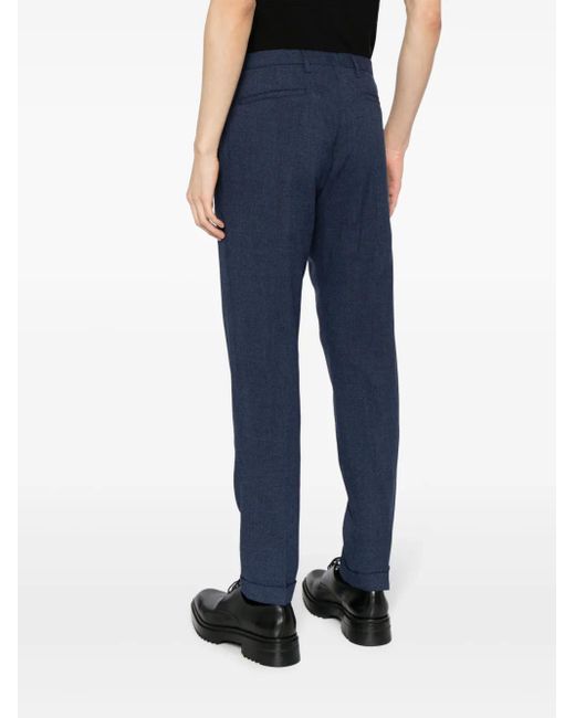 Paul Smith Blue Slim-Cut Wool Trousers for men