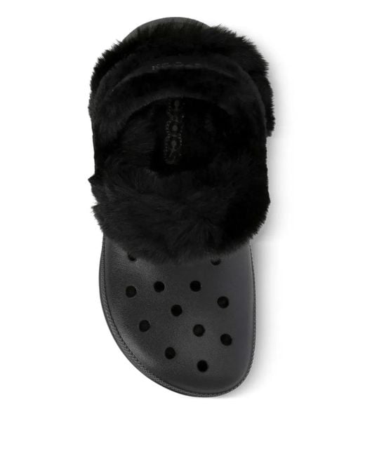 CROCSTM Black Bae Textured Lined Platform Slip-On