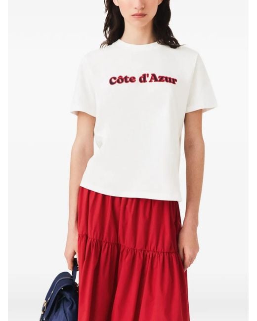 Maje White Short-Sleeve T-Shirt