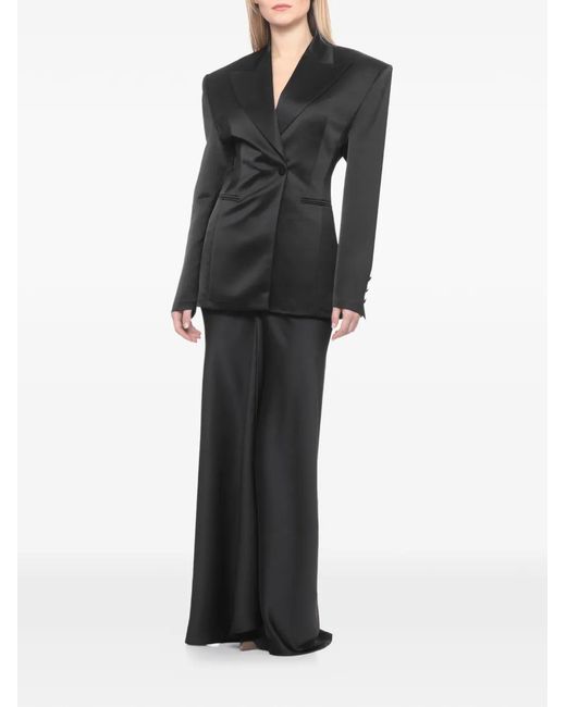 ANDAMANE Black Notched-Lapel Blazer