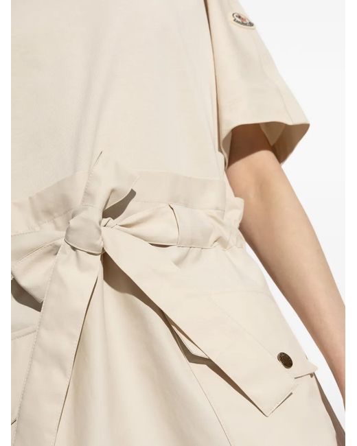 Moncler Natural Belted Cotton Day Dress