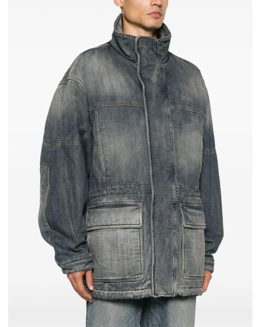 Balenciaga Denim Jack in het Gray