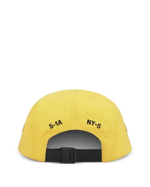 Supreme Yellow Logo-Patch Baseball Cap for men