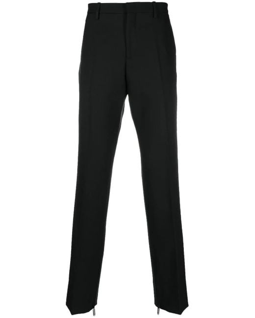 Off-White c/o Virgil Abloh Black Straight Trousers With Safety Pins for men
