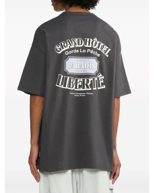 Camiseta con estampado gráfico FIVE CM de hombre de color Black